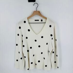Vintage Venini Nights Embellished Polka Dot Lightweight Sweater‎ XL Retro Look